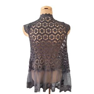 Lavender cardigan vest